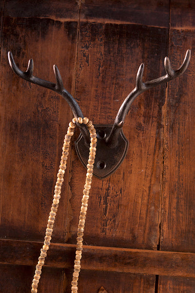 Pewter Antler Hook in Dark Metal