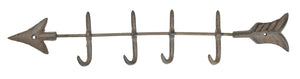 Adjustable Arrow Hook - Four Hooks - Antique Brown