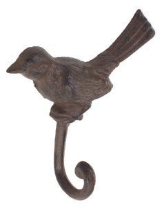 Bird Hook - Single Hook - Antique Brown