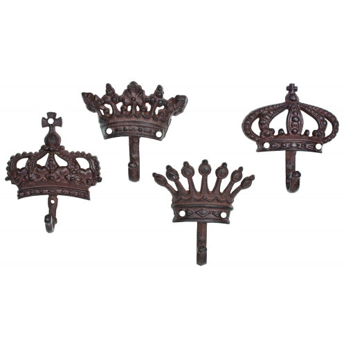 Crown Hooks - Single Hook - Antique Brown