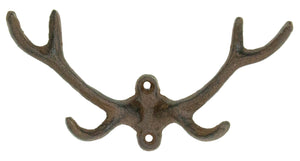 Deer Antler - Multi Hook - Antique Brown