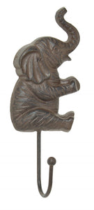 Elephant - Single Hook - Antique Brown