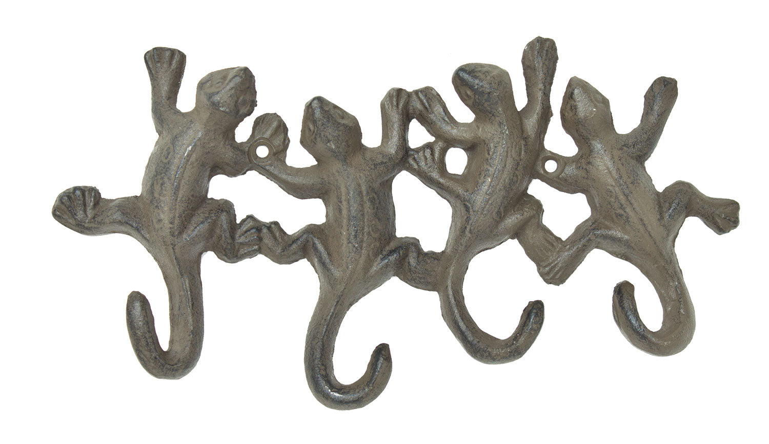 Gecko Hook - Four Hooks - Antique Brown