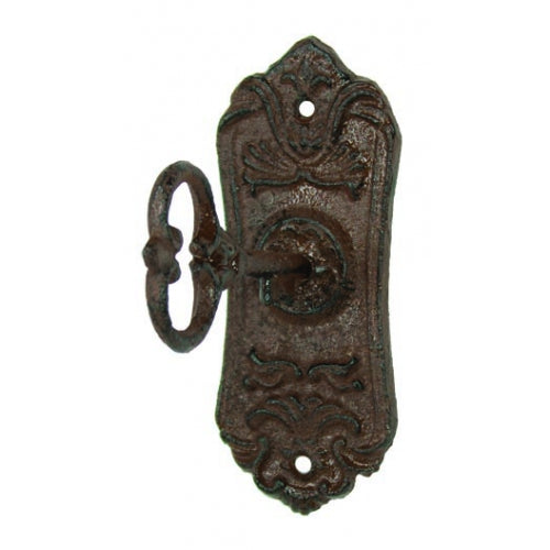 Antique Brown Key in Lock Hook