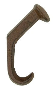 Railroad Spike Hook - Single Hook - Antique Brown
