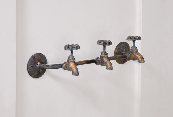 3 Knob Water Spigot Wall Hook