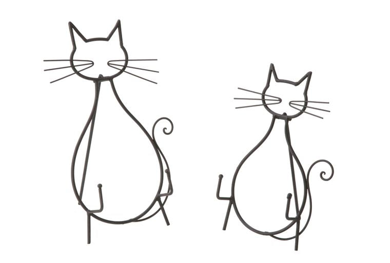 Black Metal Cat Easels