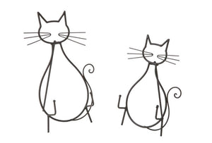 Black Metal Cat Easels