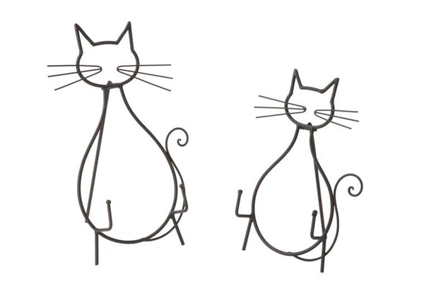 Black Metal Cat Easels