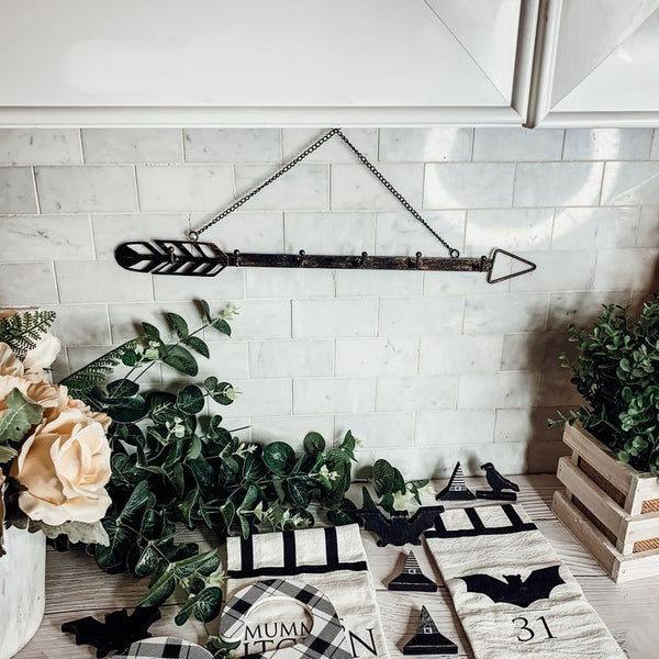 Arrow Wall Hanger, Metal Arrow Hanging Hooks for Keys, Hats, Coats or other Items