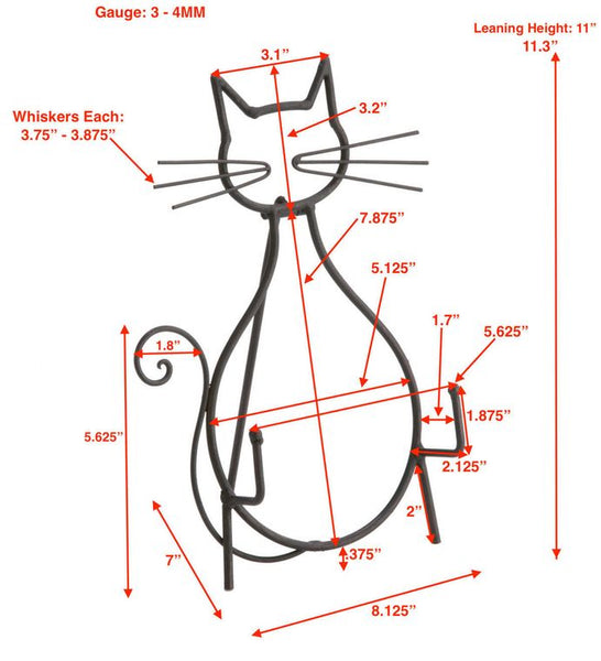 Black Metal Cat Easels
