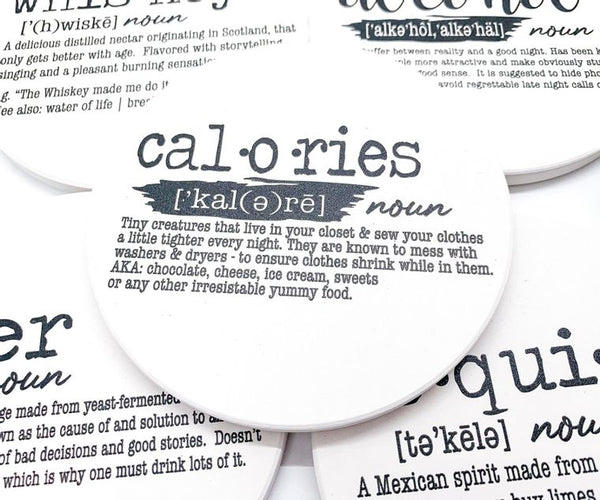 Funny Wine Definition | Handmade Ceramic Coaster