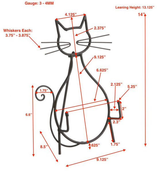 Black Metal Cat Easels