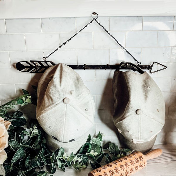 Arrow Wall Hanger, Metal Arrow Hanging Hooks for Keys, Hats, Coats or other Items